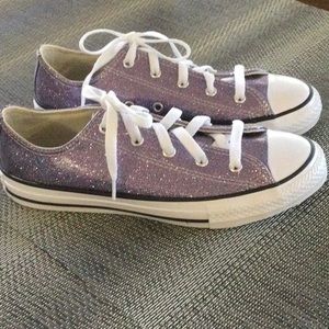 Lavender sparkle converse